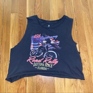 cropped graphic tank
